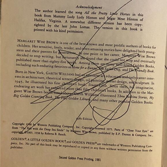 Little Golden Book The Sleepy Junk Journal Book Hardcover Margaret Wise Brown 81 - Picture 6 of 12